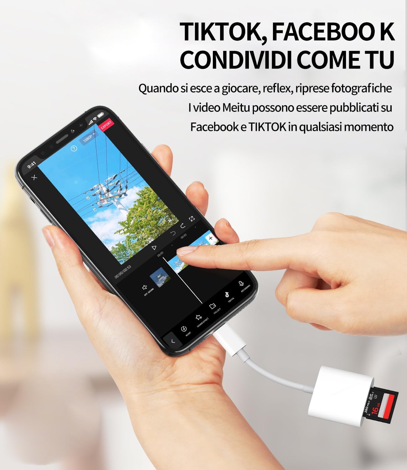Adattatore Lettore Schede SD Micro SD (2in1) Per Apple iPhone iPad Pro Lightning Di Card Reader Cavo Memoria Da Fotografica Macchina Memory Telefono De Esterna Porta Trasferire Camera Carte Scaricare