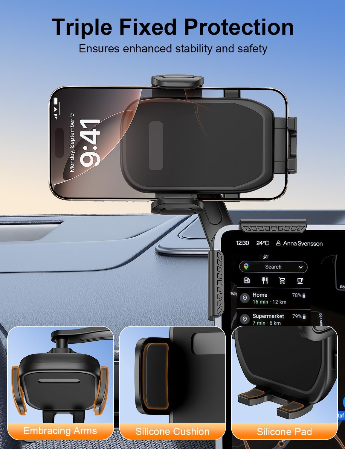 Supporto per telefono da auto per 718 Boxster 2016-2025