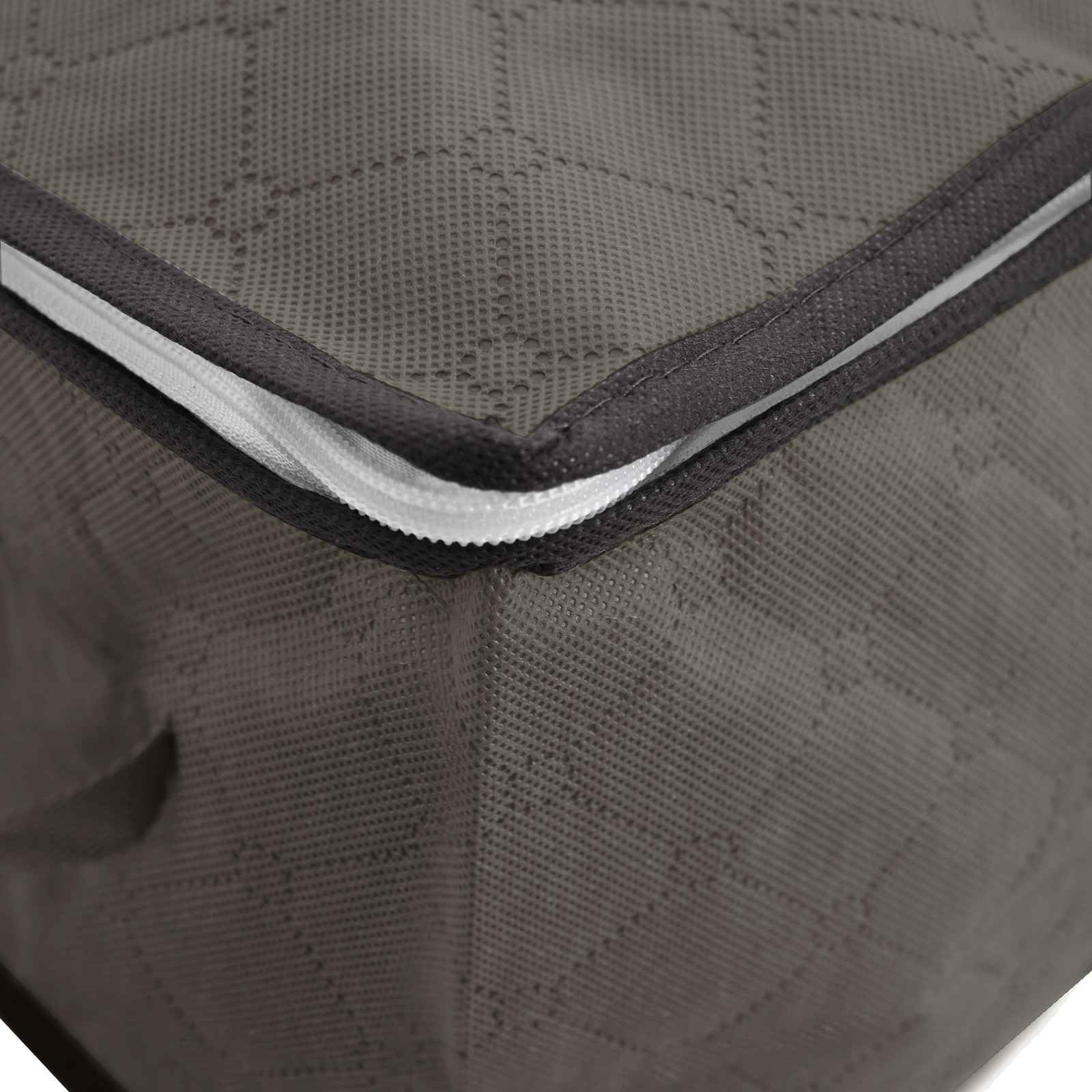 Fengshui Scatola portaoggetti con finestra, 6 pezzi, grigio | Doppia cerniera, design sottoletto, tessuto non tessuto traspirante, finestra in PVC, maniglie per il trasporto