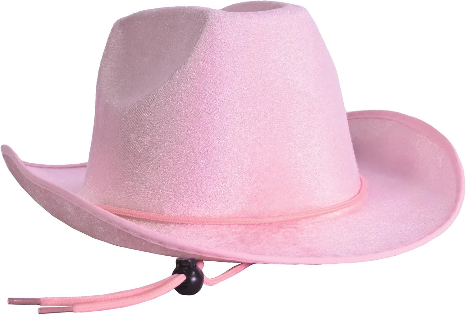 Beistle Pink Velour Cowboy Hat – Western Costume Headwear with Adjustable Chin Strap, Country Theme Accessory for Rodeo Parties, Ranch Events, Photo Booth Props, and Themed Displays