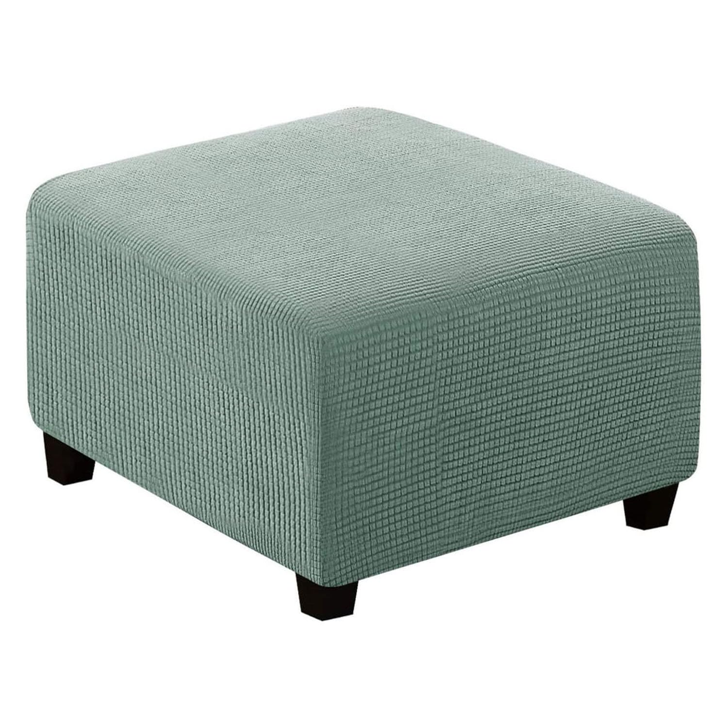 YYDSWTW Footstool Storage Ottoman Cover Footstools Stool Cover Seat Cover Stool Covers Ottoman Cover Stool Covers Square Ottoman Footstool 43-56cm grey-green