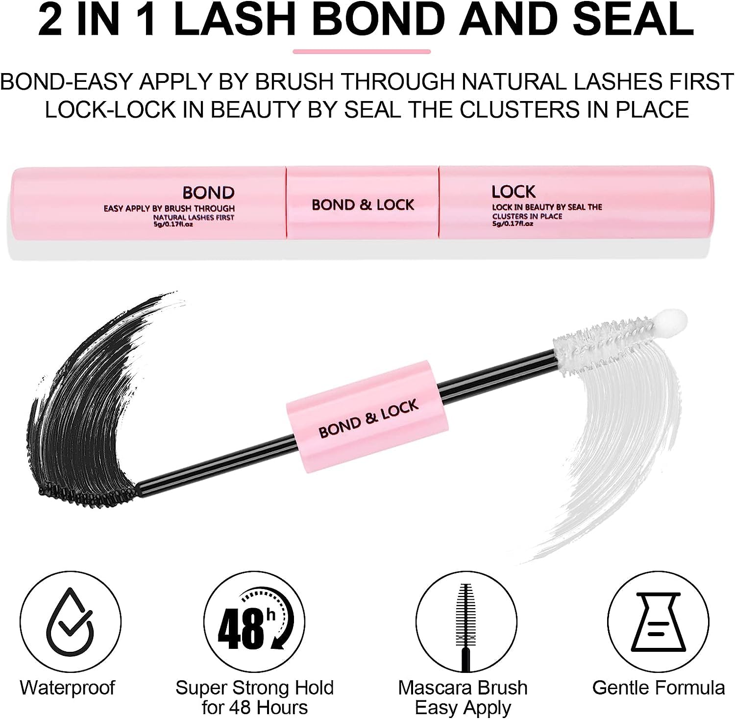 LYMYBETY 168Pcs Individual Eyelashes Kit D Curl 10-18mm Lash Clusters with Lash Bond & Seal & Remover &Tweezers DIY Eyelash Extensions for DIY at Home (D04 KIT - Image 4
