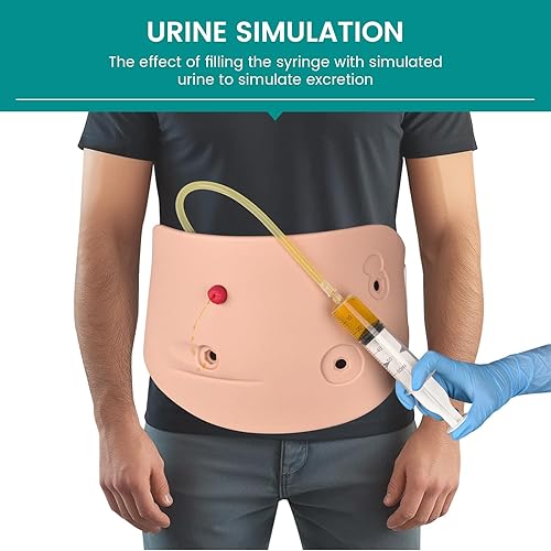 Miniatura 4 de Kit de entrenamiento de cuidado de ostomía portátil, modelos de estoma para educación médica, kit de modelo de práctica de ostomía para demostración