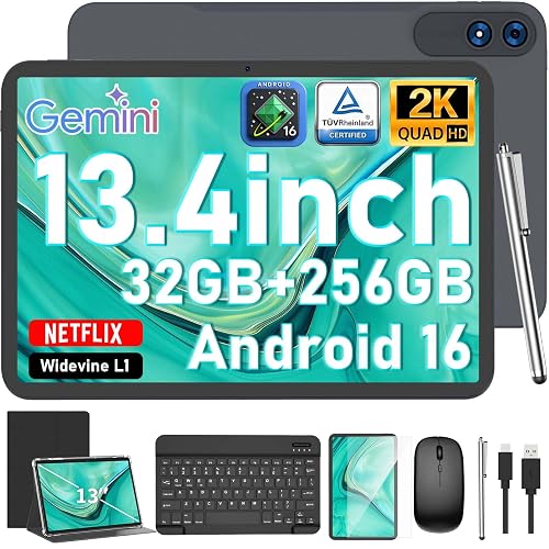 13-Inch Android 16 Tablet with Keyboard and Accessories