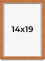 Vista 218 de Marco marrón de 18 x 24 pulgadas, marco de madera maciza de nuez de miel, ancho de moldeo de 0.875 pulgadas, profundidad de rabo de 0.875 pulgadas