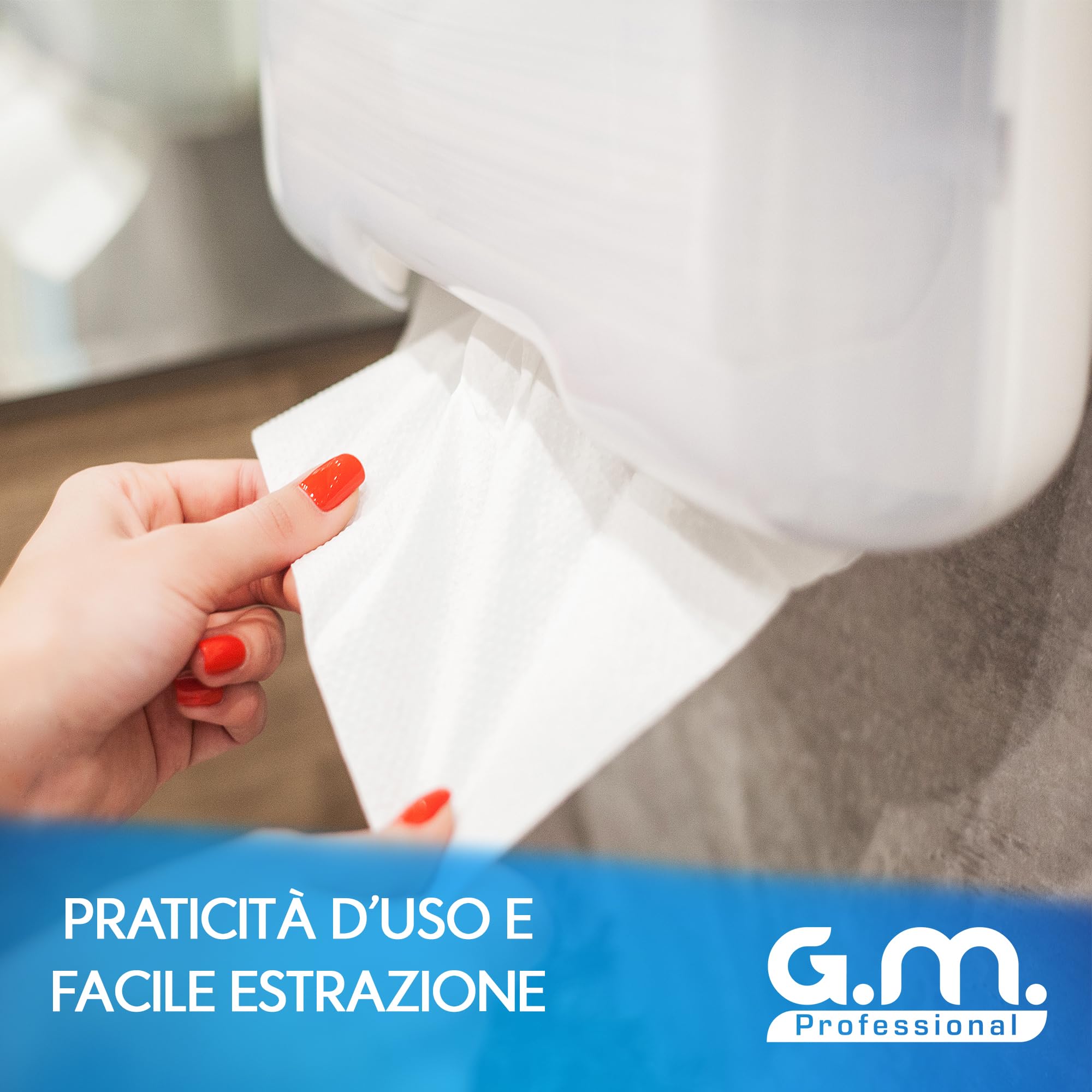 GM 3000 Asciugamani Monouso Carta mani Piegata a Z, 2 Veli 100% Pura Cellulosa, 24x21,5 cm, usa e getta, universali tutti Dispenser, Asciugamani Intercalati 15 Pacchi da 200 Salviette bagno