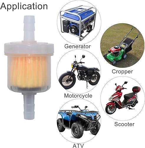 Miniatura 6 de Filtros universales de combustible en línea de gas de 14 de pulgada con imán para Kohler, Kawasaki, John Deere, Birggs, Stratton generador de