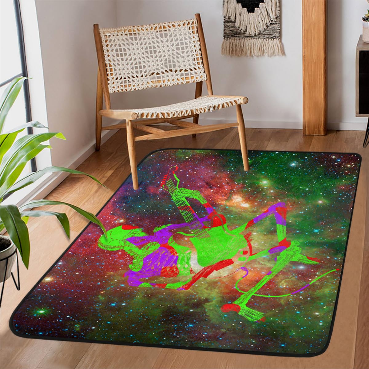 Tapis anti-glisse lavable en machine pour nettoyer facilement les taches de salon