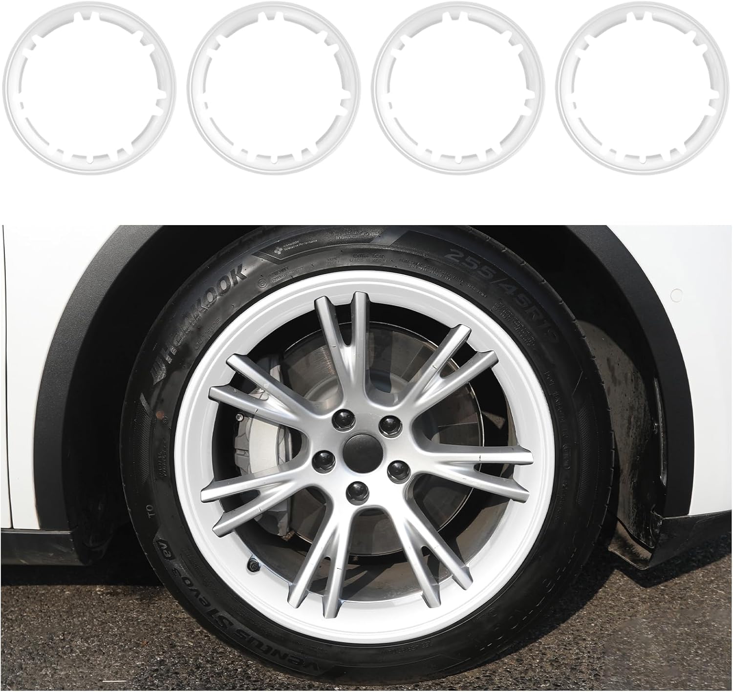 19 inch Model Y (2020-2024) Rim Protector Wheel Rim Protection for Tesla Wheels Protectors 4PCS Rims Protections ABS Performance Hubcaps Cover Hub Accessories