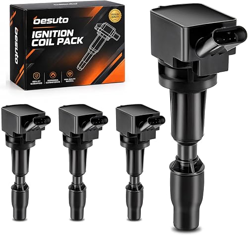Besuto Set of 4 Ignition Coil Pack Compatible with Hyundai Sonata Santa Fe Tucso