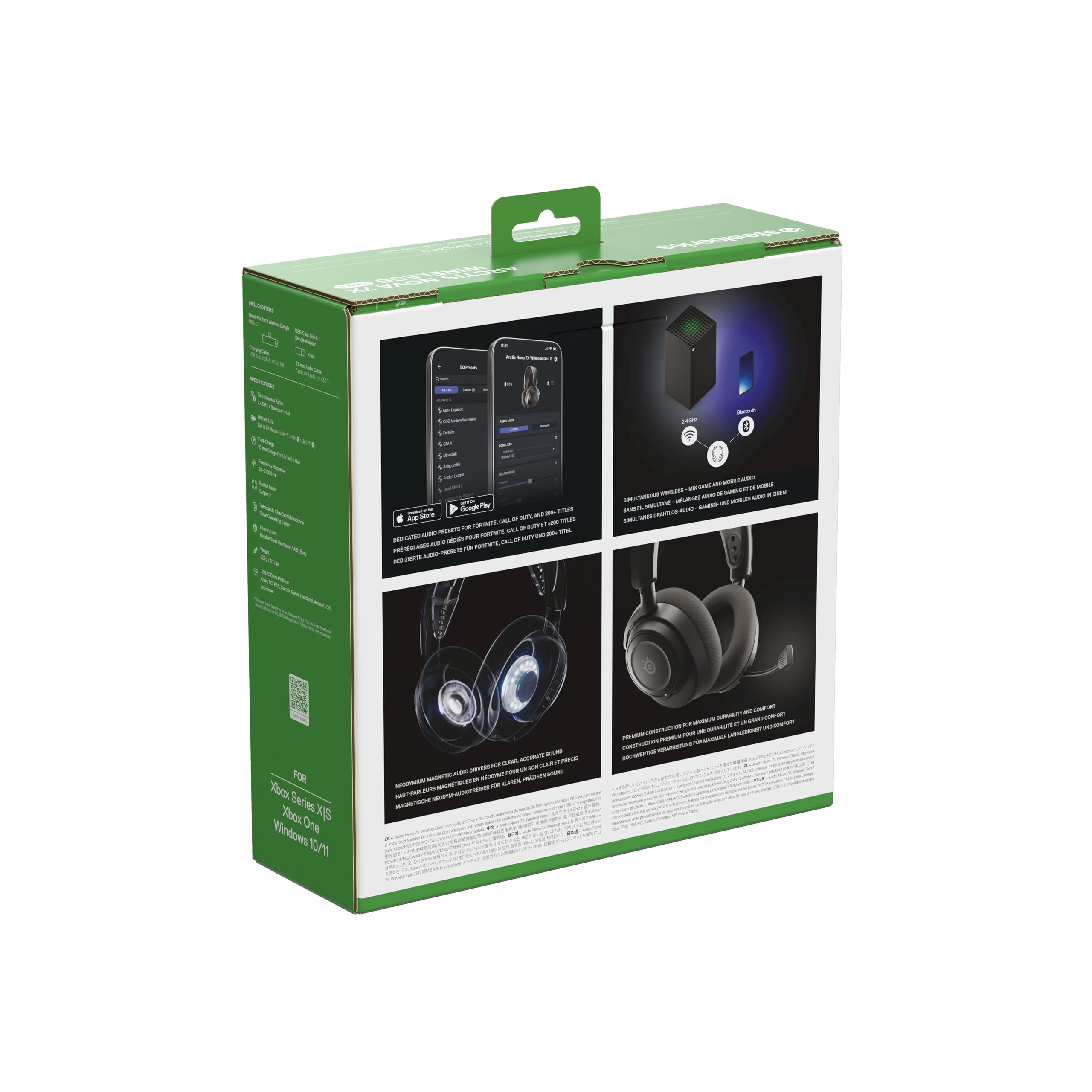 SteelSeries Arctis Nova 7X Wireless Gen 2 Xbox Headset - Gaming Headset Wireless - 2,4 GHz+ Bluetooth - Schwarz