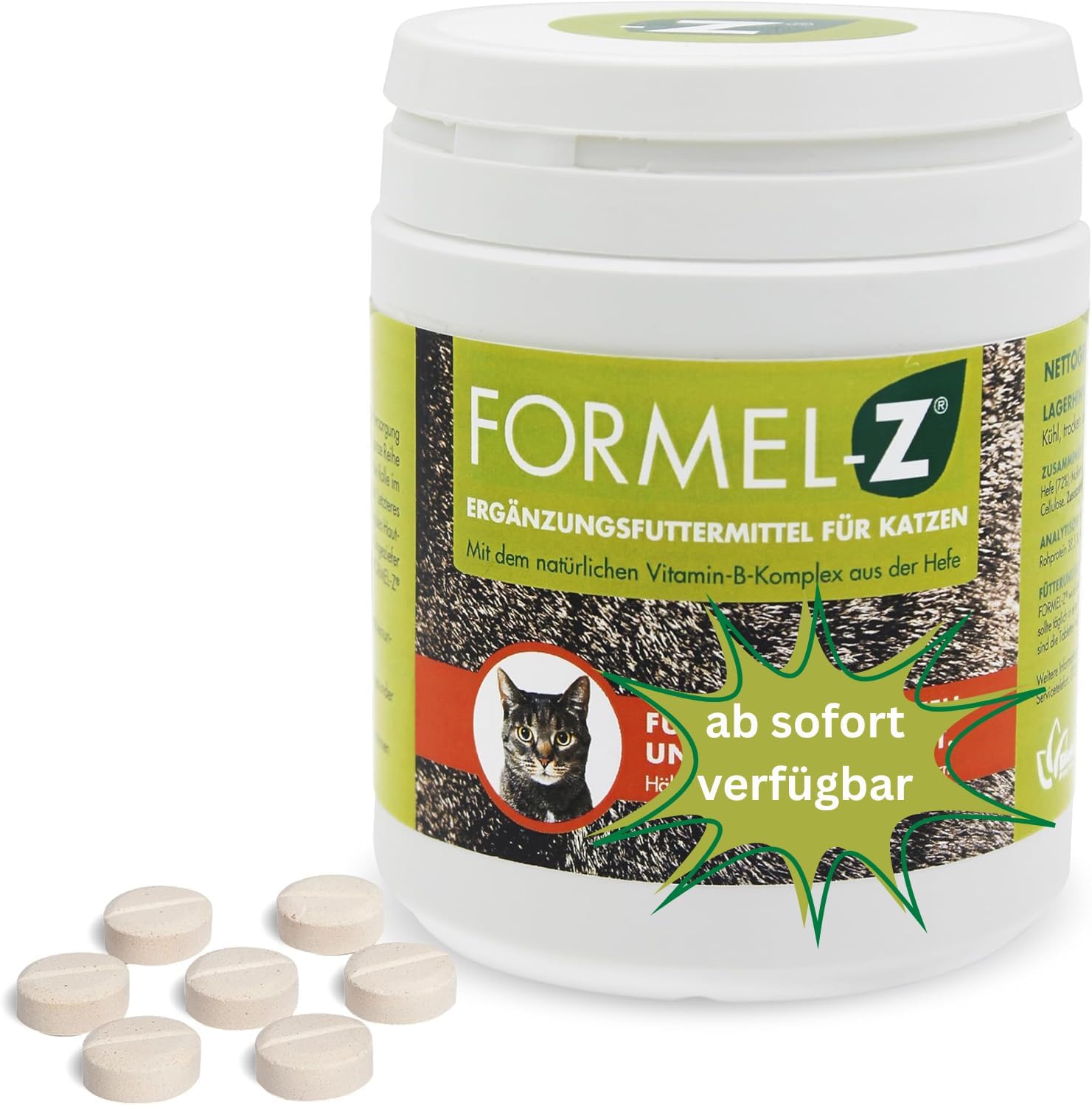 Haut- & Fellpflege Hautschutz Katze | Studien-geprüft | Ohne Chemie | 365 Tabletten | Von Experten entwickelt | Mit natürlichem Vitamin-B-Komplex | Besondere Akzeptanz