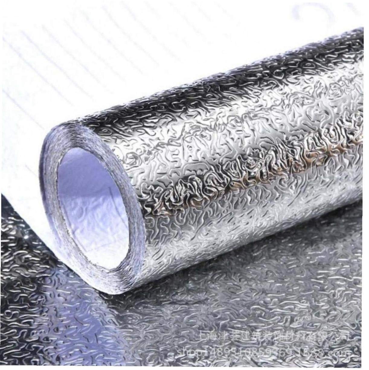 AMOYER 40x100cm Kitchen Oil-proof Waterproof Stickers Aluminum Foil Kitchen Stove Cabinet Self Adhesive Wall Sticker DIY Wallpaper