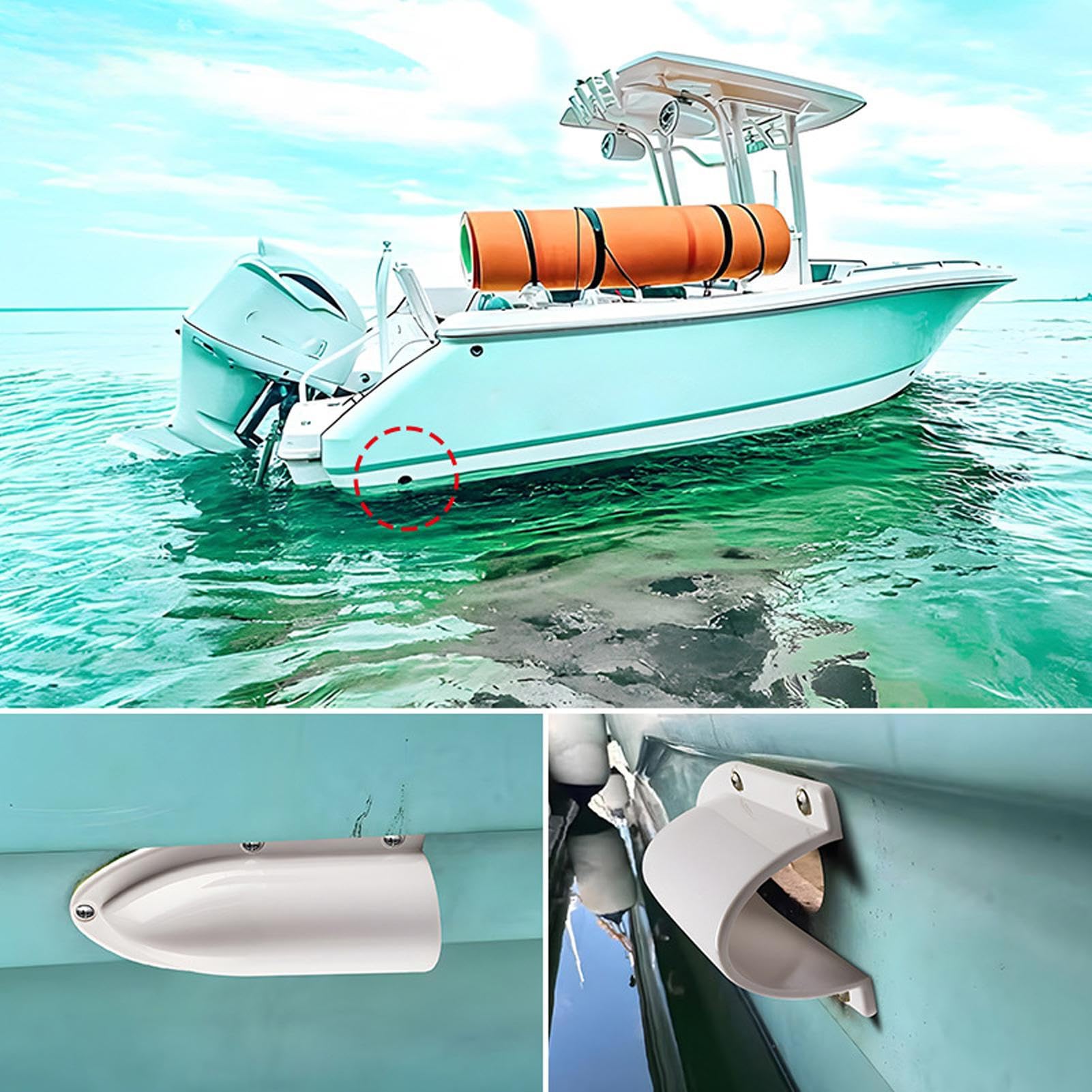 Clamshell Vent Bateau – Noir, Blanc, Câble métallique pour Couverture, Protection de Pont avec Bord Lisse, Accessoires durables, pour extérieur, Plage, croisière, Yacht, mécanique en mer