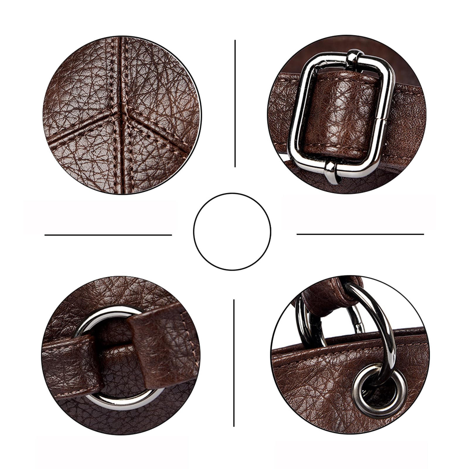 Bolso de mano Mujer Cuero PU Bolso Bandolera Gran Capacidad Bolso de hombro