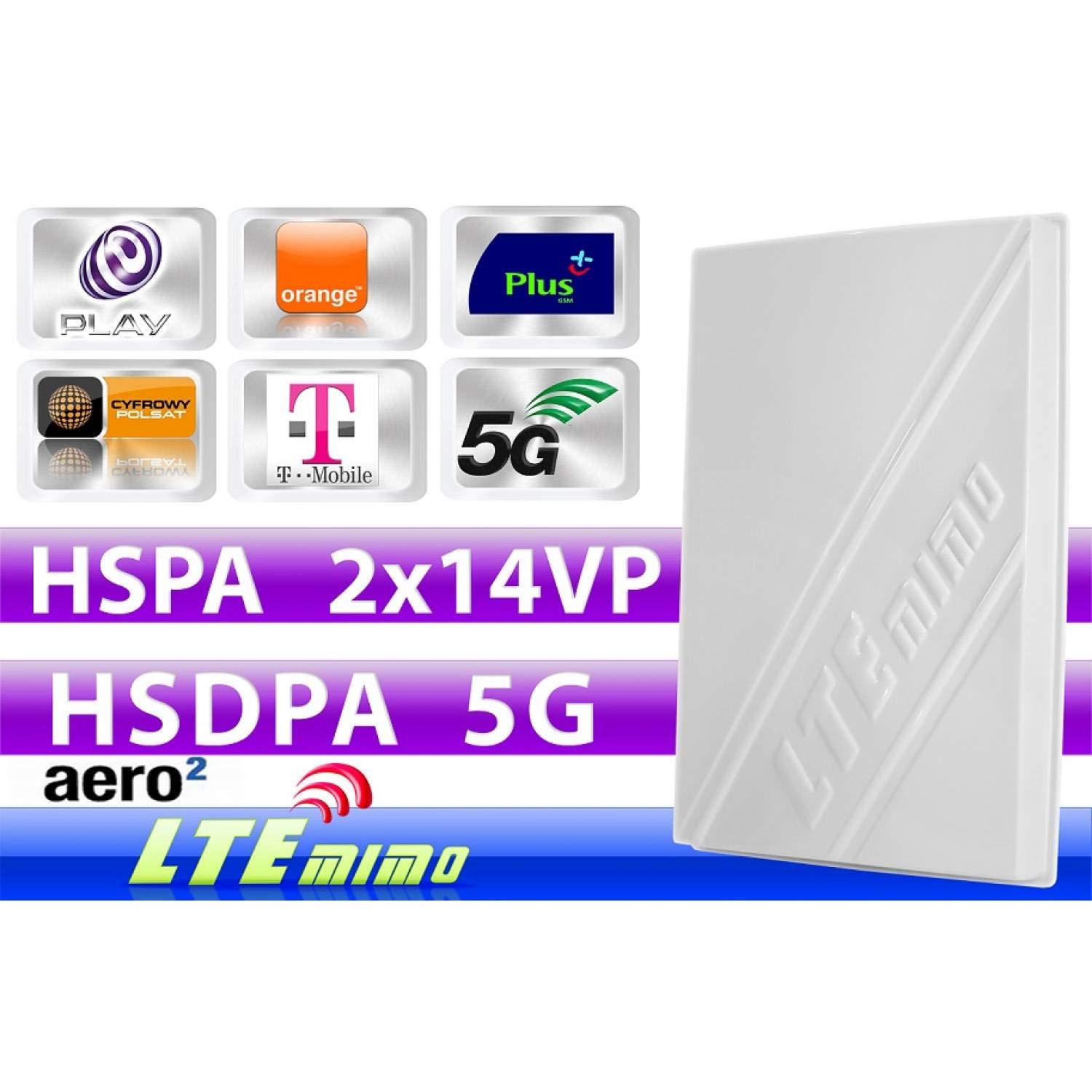 OEM Antenne extérieure 4G/5G MIMO LTE 14 dBi 700-800 MHz 5G-LTE-700-8