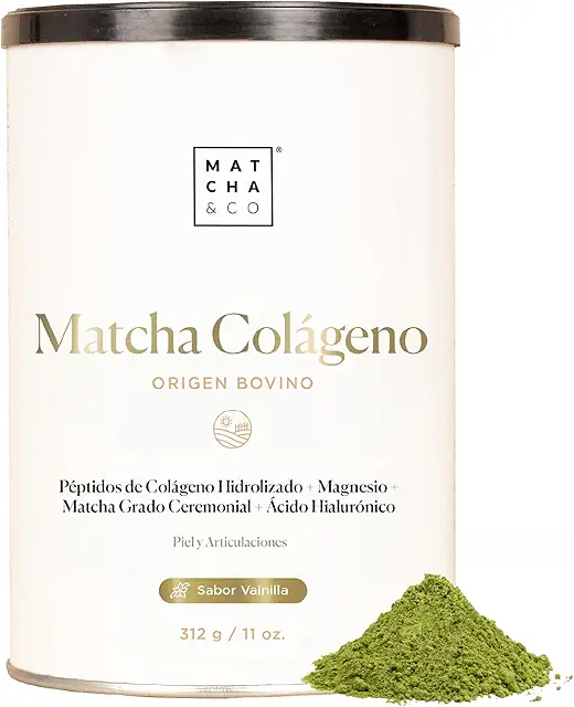 Matcha Collagen en Polvo con Magnesio y Ácido Hialurónico - 300g