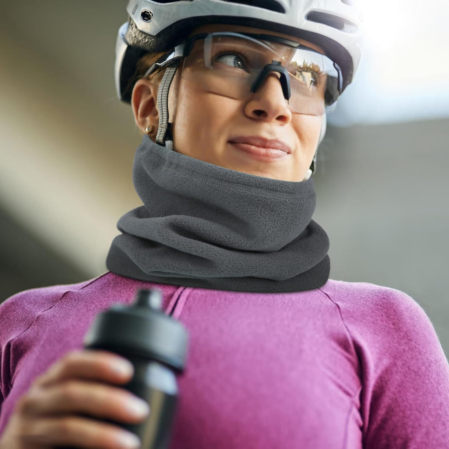 12 Pieces Fleece Neck Warmer For Men Women Winter Neck Gaiter Windproof Face Covering - Image 7