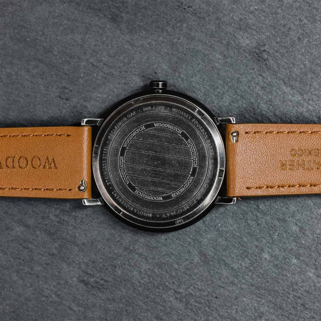 Kentucky Whiskey Barrel - Dark Brown Cactus | Reloj de Madera Hombre de Pulsera Premium | Wood Watch for Man | Producto Eco Friendly, plantamos 1 árbol por Cada Reloj