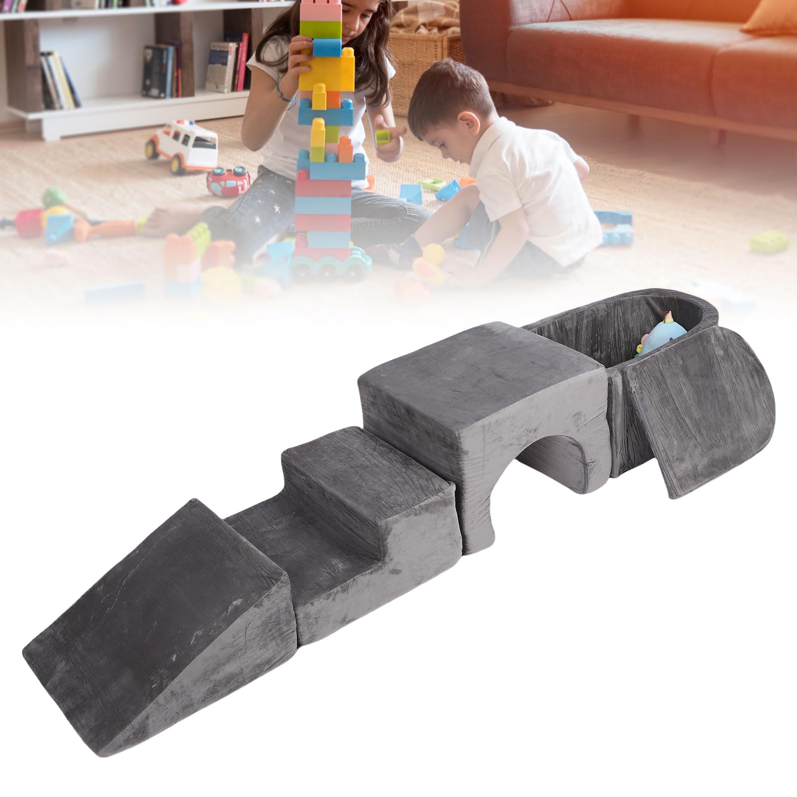 Weiches Indoor-Kletter- und Krabbelspielzeug für Kleinkinder, Bällebad, Kreatives Spielen, Motivierende Aktivitätsblöcke für die Entwicklung Motorischer Fähigkeiten