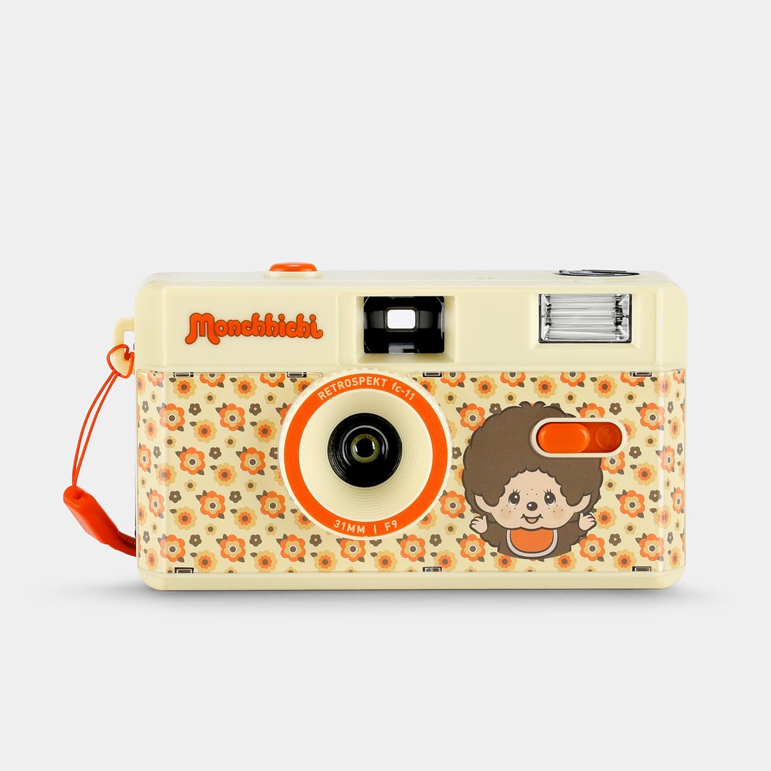 Monchhichi Retro Flowers FC-11 35mm Film Camera – Reusable Point & Shoot Camera, Focus-Free, Compact Film Camera, Beginner-Friendly