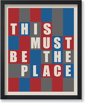 Poster Master This Must Be The Place Print - Typography Poster - Preppy & Pop Art - Trendy Gift for Men & Women - Minimal Wall Decor for Bar, Restaurant, Apartment or Dorm - 16x20 UNFRAMED Wall Art