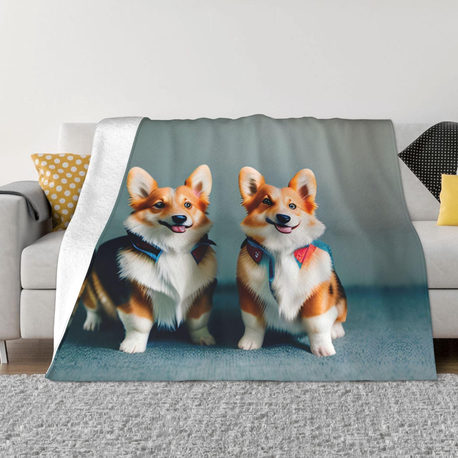Couverture polaire Corgi, cadeau idéal en flanelle douce pour les amoureux des chiens
