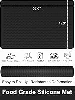 Vista 3 de Cubiertas para Estufa Eléctrica, Protector de Cubierta de Estufa de Vidrio de Silicona de Grado Alimentario Resistente, Protector de Placa de Negro