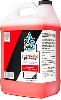 Rev Auto Wrap Shampoo – pH Balance High Foaming Soap For All Vinyl Wrap Finishes | Wrapped Vehicle Maintenance Soap | pH Neutral Wrap Car Wash Soap (1 Gallon)