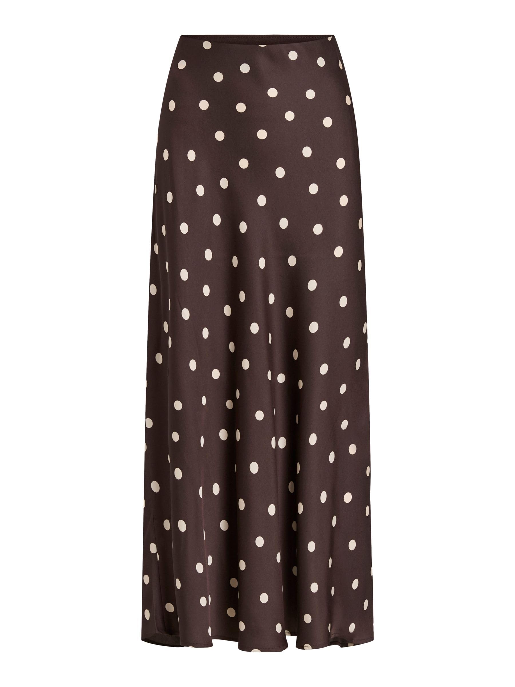 Vila Viellette Variety Hw Midi Skirt - Noos, Coffee Bean, 12 UK
