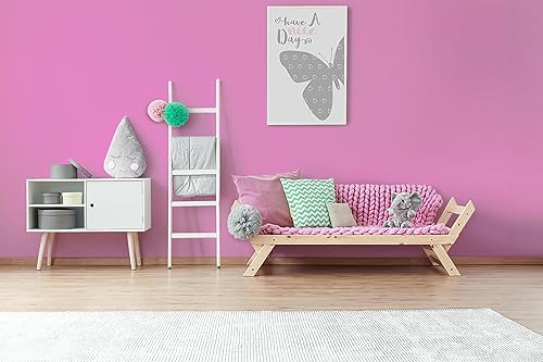 Miniatura 7 de Papel tapiz rosa de 118 x 15.7 pulgadas, color sólido, para despegar y pegar, papel adhesivo rosa para armarios, autoadhesivo, extraíble, dormitorio