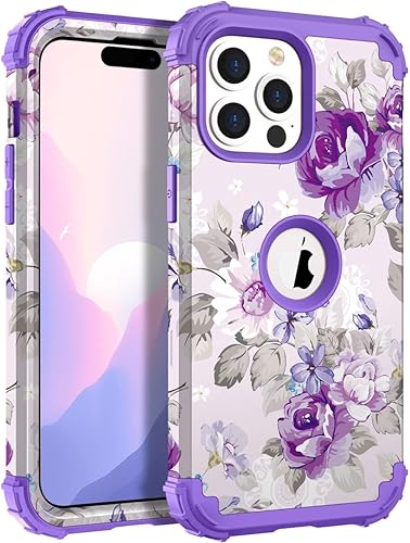 Hocase Funda para iPhone 15 Pro Max de 6.7 pulgadas de 2023, resistente, a prueba de golpes, protección híbrida plástico duro+parachoques de suave