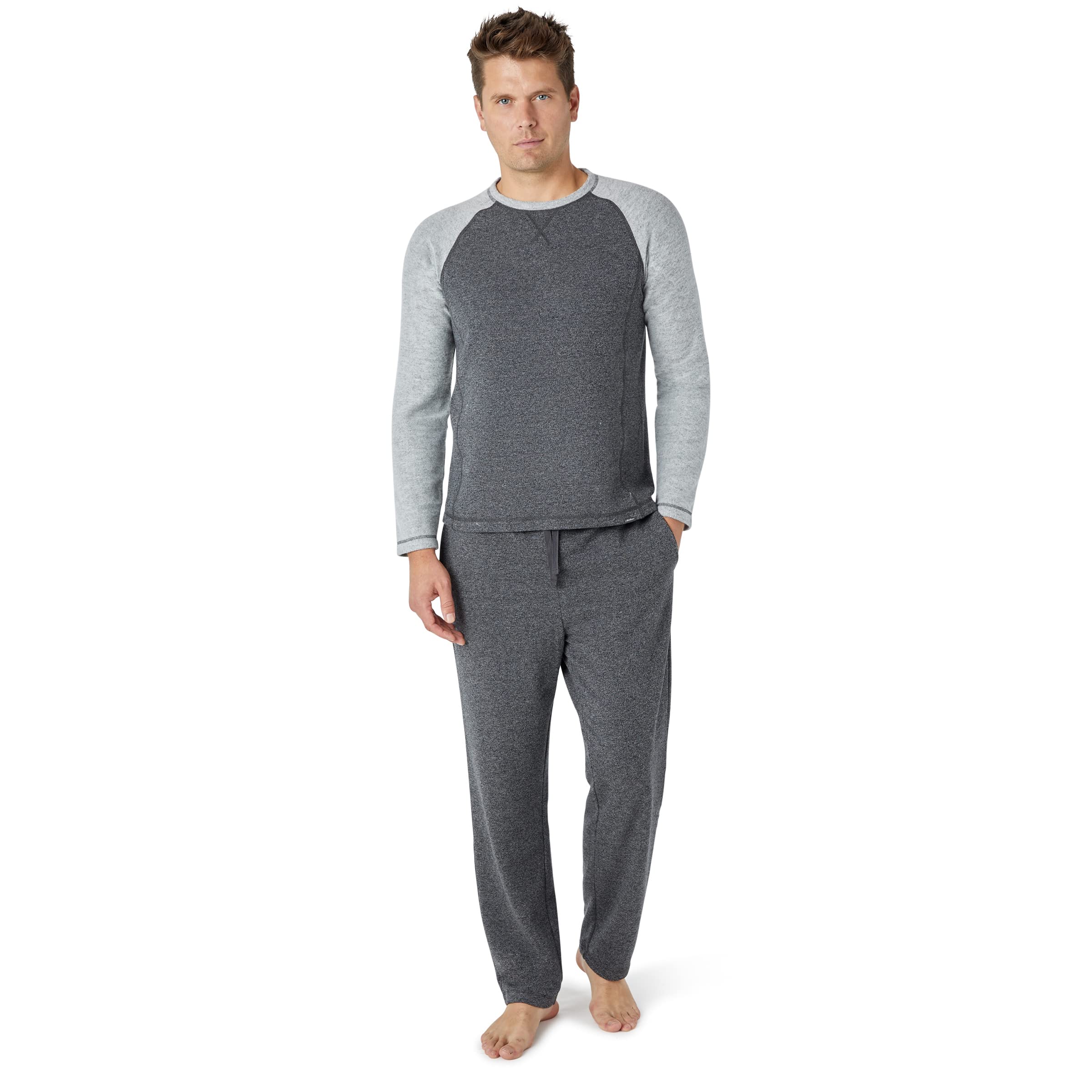 Eddie Bauer Mens Pajamas Set - 2-Piece Ultra Soft Long Sleeve Shirt & Pants Sleepwear | Mens Loungewear Sets