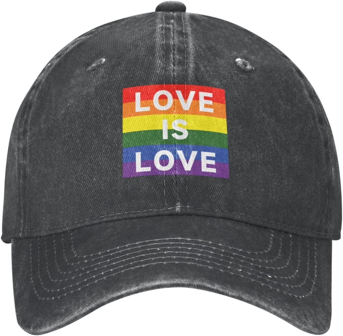 Love is Love Hat LGBT Baseball Cap Adjustable Cotton Vintage Pride Rainbow Flag Hat Gay Lesbian Caps - Image 3