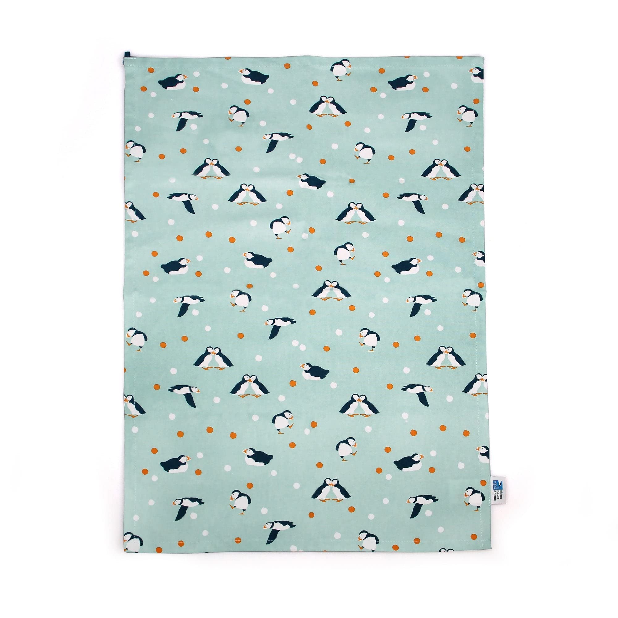 RSPB Puffin Tea Towel Bird Lover Kitchen Decor Wildlife Gift