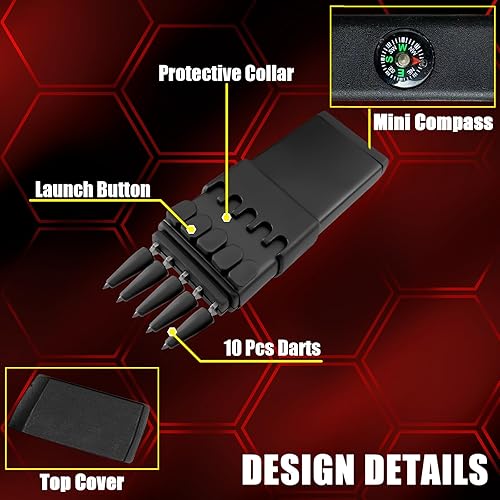 Miniatura 4 de MADSABRE Lanzador de dardos balísticos, dardos de metal, tiro preciso para caza, camping, tiro, defensa personal y supervivencia
