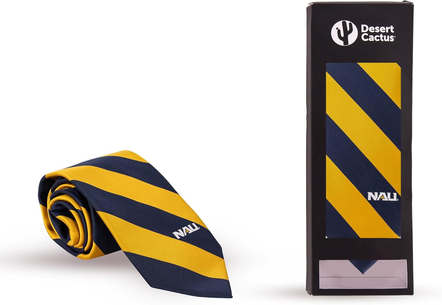 Desert Cactus Northern Arizona University Neck Tie NAU Lumberjacks 100% Polyester Necktie with Logo, Officially Licensed (Style A) - Image 4