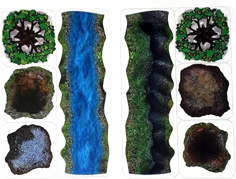 Wilderness - 24pc Double-Sided Nature & Terrain Pieces for Starters & Masters Alike - Roleplaying Objects for Dungeons & Dragons - Immersive Map Accessories for DND 5E, Pathfinder & Warhammer RPGs