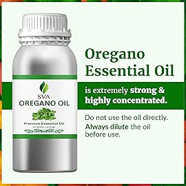 SVA Oregano Essential Oil - 16 Fl Oz - 100% Natural Oregano Oil - for Diffuser, Hair Care, Face, S-kin Care, Aromatherapy, Scalp and Body Massage, Soap and Candle Making