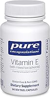 Vista 1 de Pure Encapsulations Vitamina E (con tocoferoles mixtos) – Protección antioxidante y función celular – Contiene tocoferoles mixtos – OGM – 90