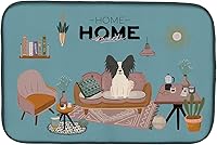 Vista 325 de Caroline's Treasures CK7824DDM - Tapete absorbente para secado de platos con diseño de bulldog inglés, rojo y blanco, para encimera de cocina, 14 x