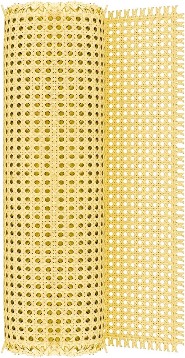 15.74in x 22.96ft Cane Webbing, Plastic Rattan Caning Material for DIY Furniture Projects, Chair Cabinet