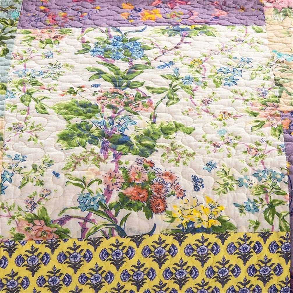 Narzuta Kołdra Patchwork Turning Design Narzuta 100% Bawełniana Kołdra Kołdra Koc Podwójne łóżko 230 Cm X 250 Cm Z 2 Poszewkami Na Poduszki, 259x269cm