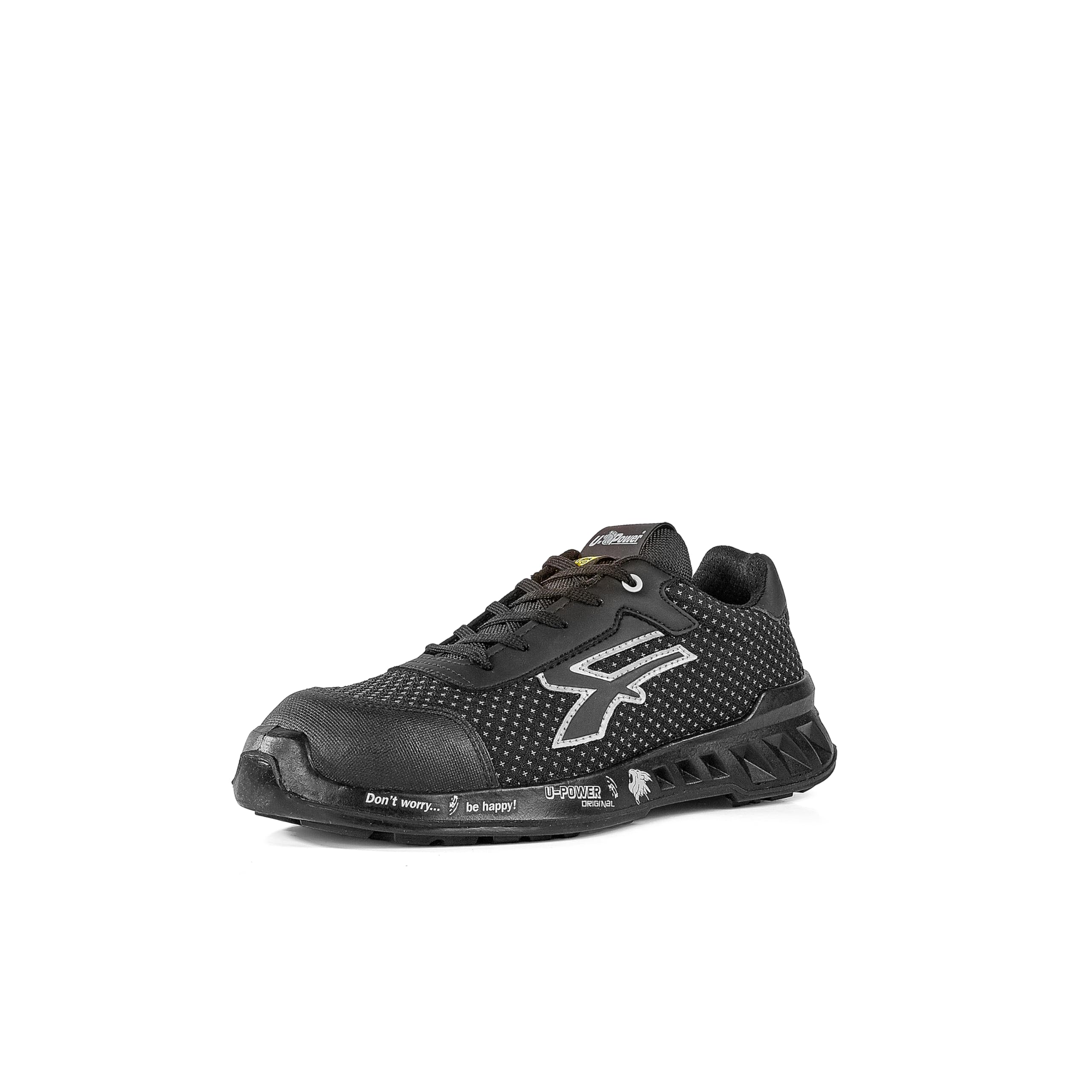 U Power Unisex Negro U-Power Red Leve Logan, Zapatos De Seguridad, Zapatillas Deportivas Ligeras Antipinchazos Suela Bast, Inserto Infinergy, Con Puntera De Aluminio