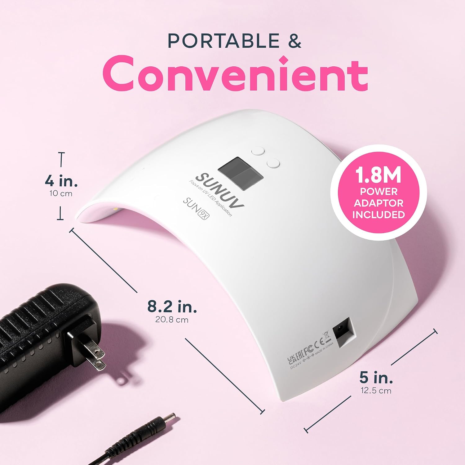  UV LED Nail Lamp, UV Light for Gel Nail Polish Dryer SUN9Xplus Pink thumbnail