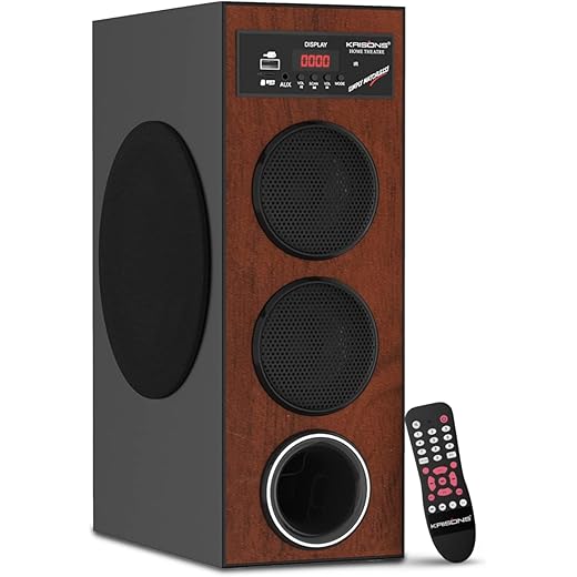 Krisons Thunder Speaker, Multimedia Home Theatre, Floor Standing Speaker, LED Display with Bluetooth, FM, USB, Micro SD Card, AUX Connectivity
