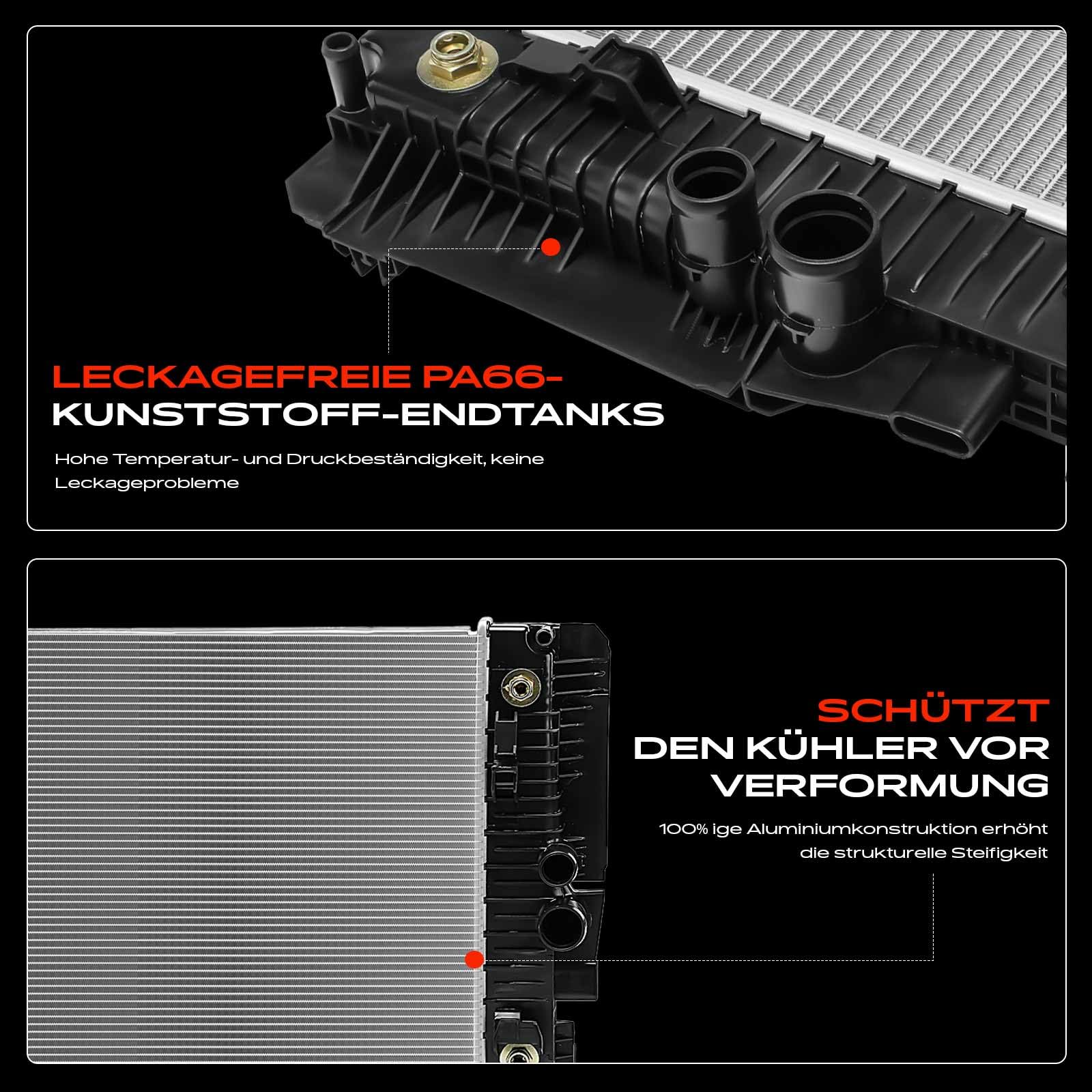 Frankberg Radiatore Raffreddatore acqua Radiatore motore 6395010701 | Compatibile con: Vitobus W639, Viano W639, Vito/Mixto Van W639