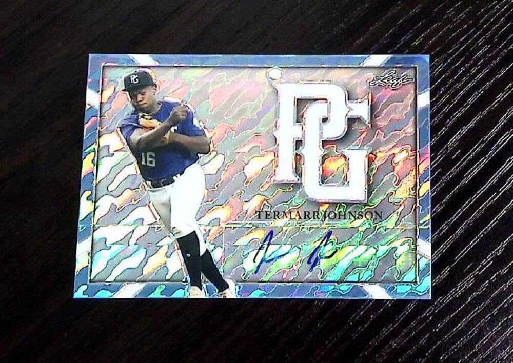 2021 Leaf Perfect Game Autograph #BA-TJ1 Termarr Johnson RC Rookie AUTO 1/1 Pittsburgh Pirates Baseball Trading Card