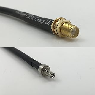 12 inch RG188 SMA FEMALE to CRC9 Male Pigtail Jumper RF coaxial cable 50ohm Quick USA Shipping