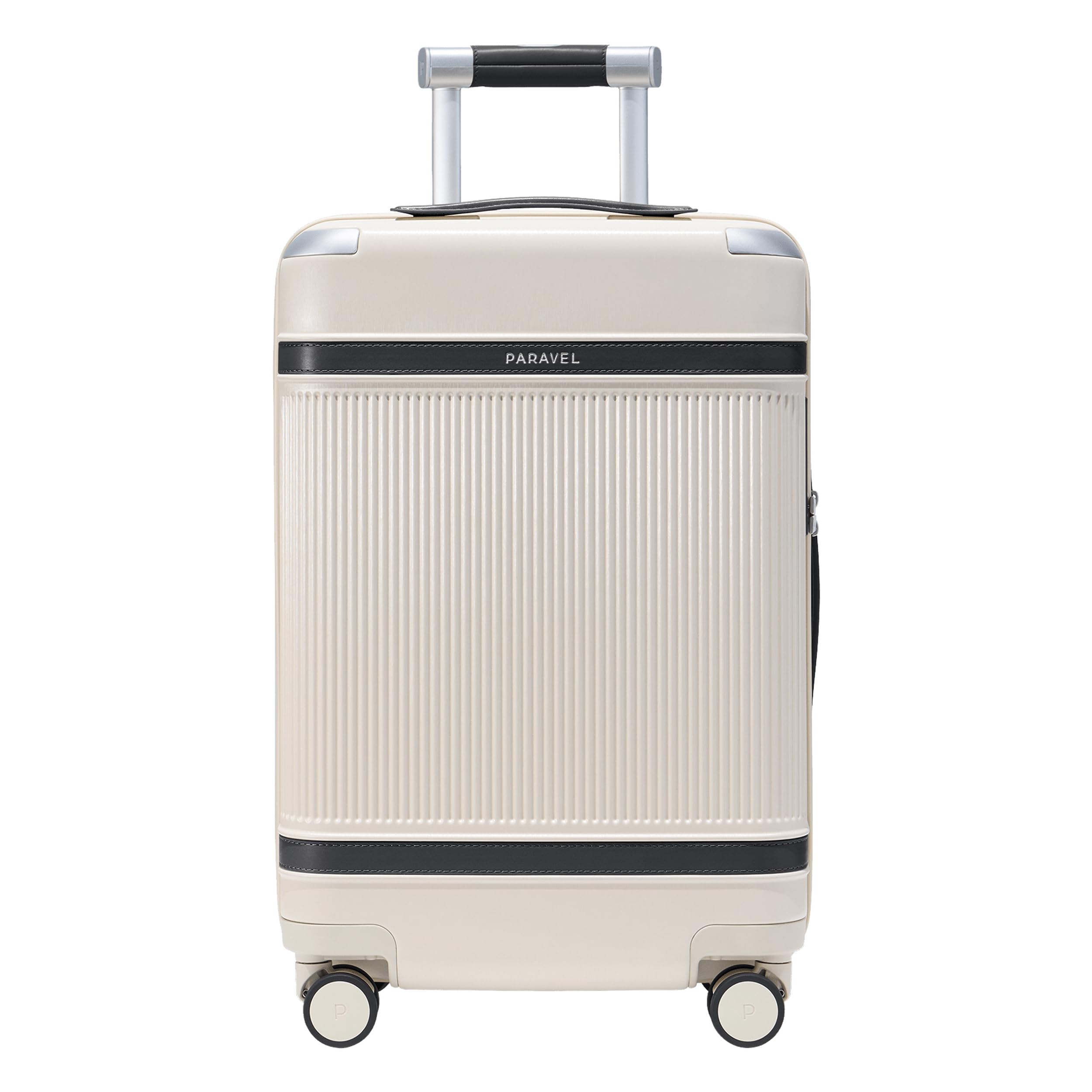 Paravel Aviator Luggage | Carbon-Neutral Travel Suitcase from Recycled Materials| Durable Luggage with Wheels| Domino Black